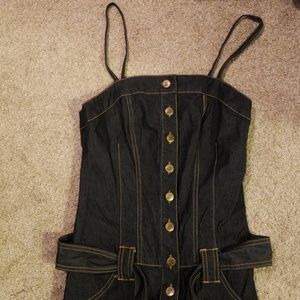 Bisou bisou denim jumper wide leg